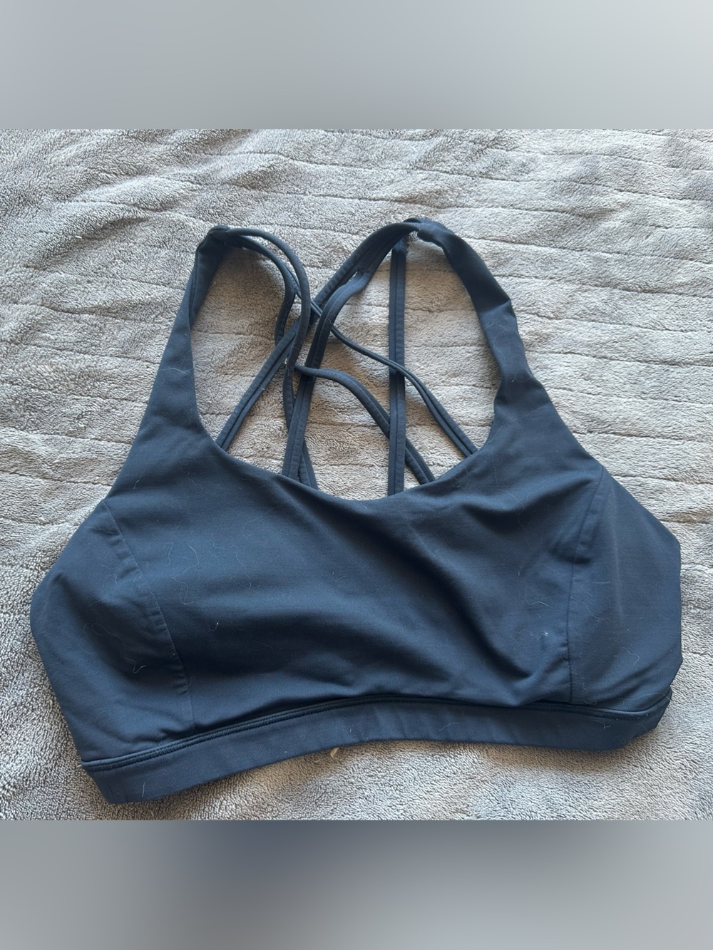 lululemon athletica navy blue sports bra